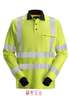 2661 ProtecWork, Poloshirt met Lange Mouwen Klasse 3 snickers workwear ( High vis geel/donkerblauw, M )