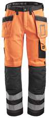 Snickers 3233 pantalon haute visibilité avec poches holster, classe 2